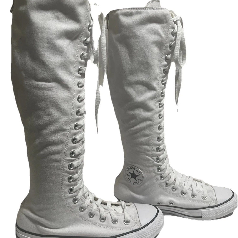 Converse Women's Size 9 Men’s Size 7 White Lace-Up Knee-High Sneakers NWOT